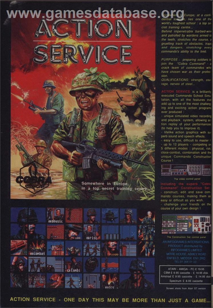 Action Service - Microsoft DOS - Artwork - Advert